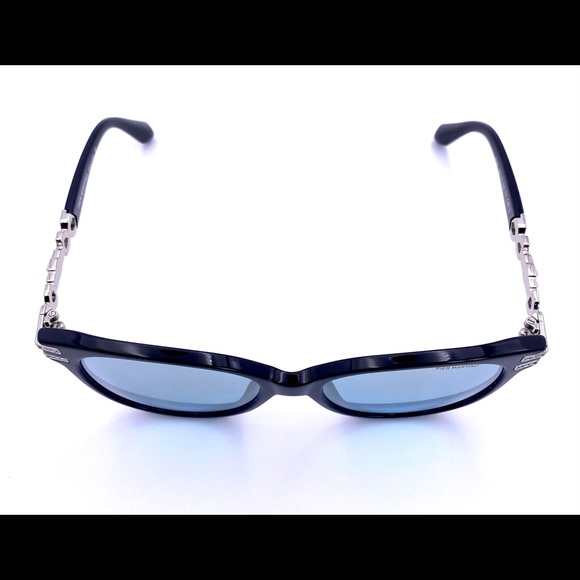 Pier Martino Italy Black Acetate Sunglasses + Swarovski Crystals 8305C1 - Picture 4 of 13
